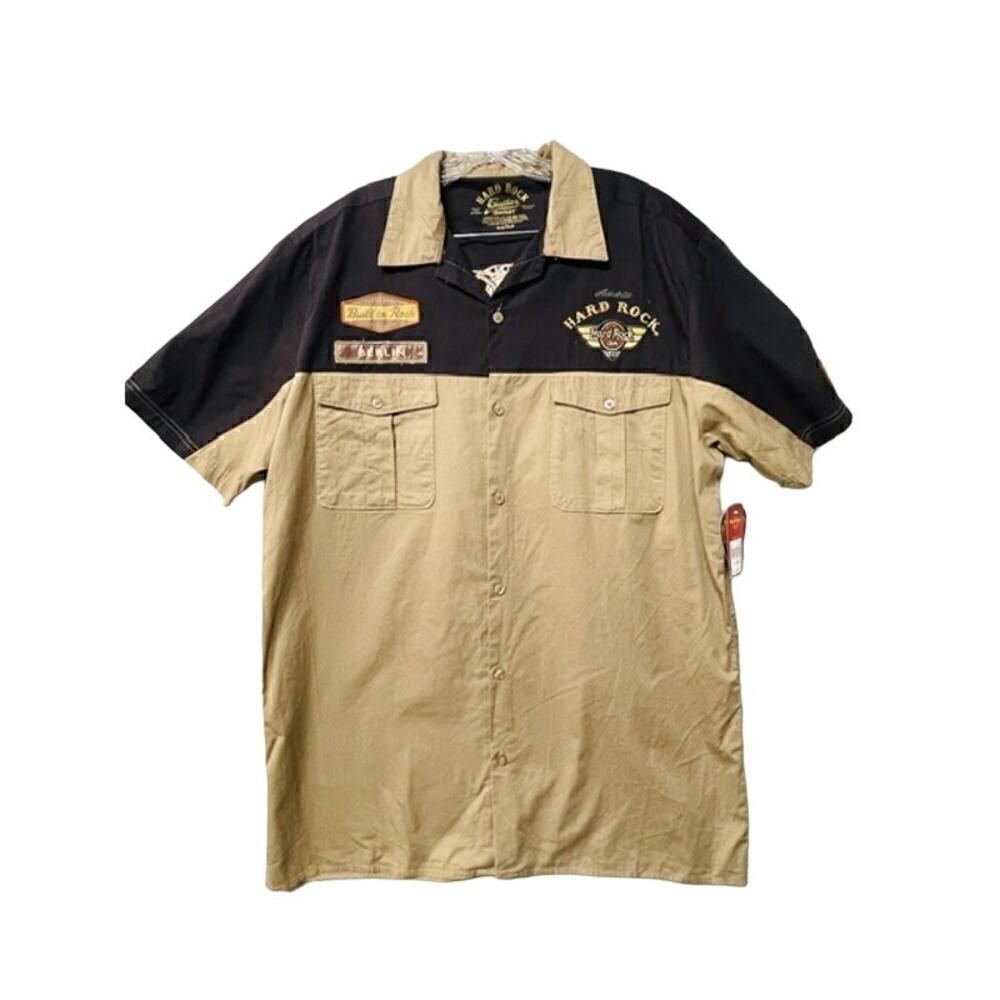 Hard Rock Cafe Guitar Company Mens Berlin Button Up Shirt XXL NWT